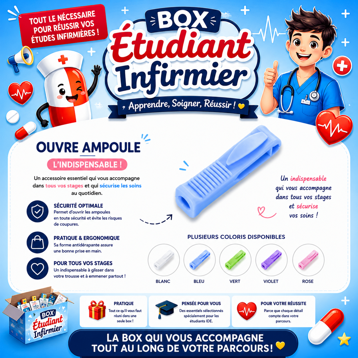 La Box Étudiant Infirmier – L’essentiel pour réussir tes stages