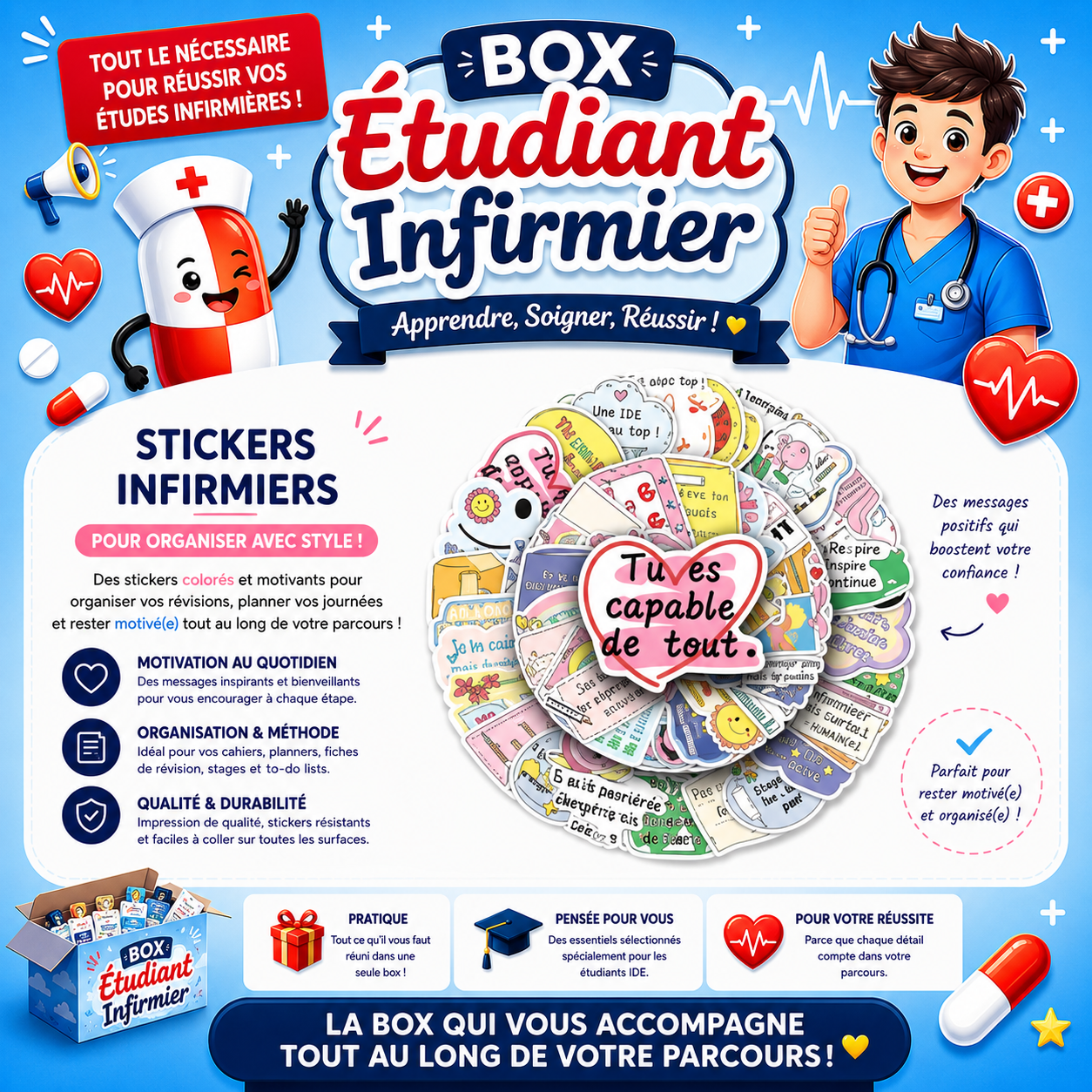 La Box Étudiant Infirmier – L’essentiel pour réussir tes stages
