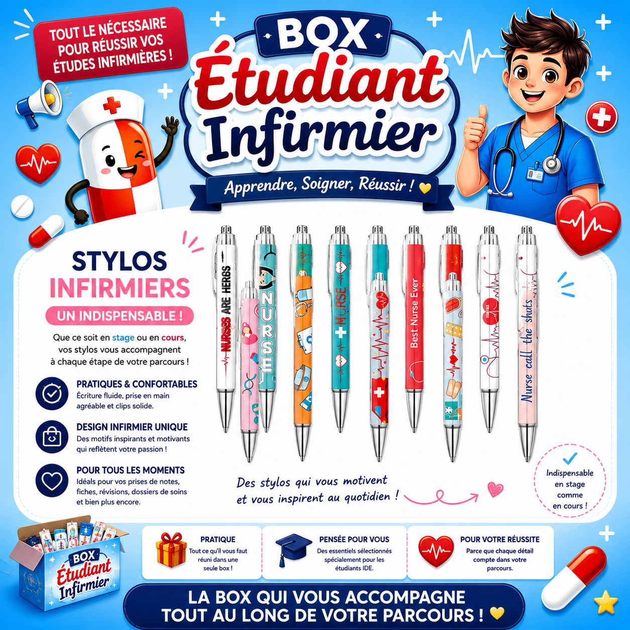 La Box Étudiant Infirmier – L’essentiel pour réussir tes stages