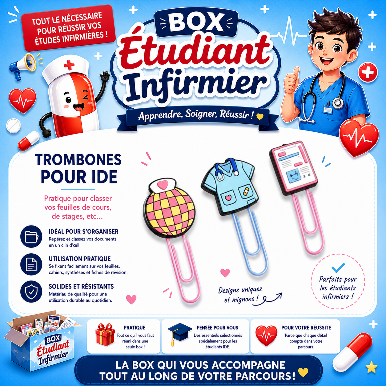 La Box Étudiant Infirmier – L’essentiel pour réussir tes stages